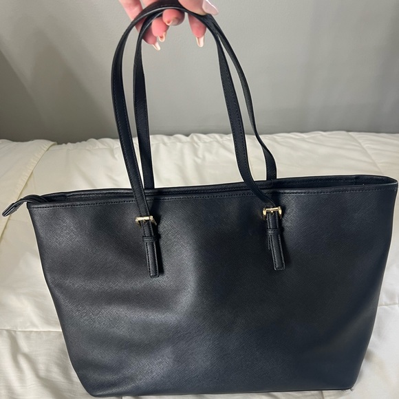Black Michael Kors Medium Leather Tote Bag - Picture 3 of 6